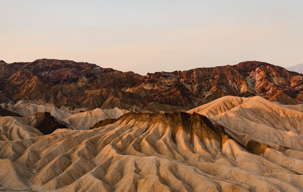 Zabriskie Point in Death Valley.
